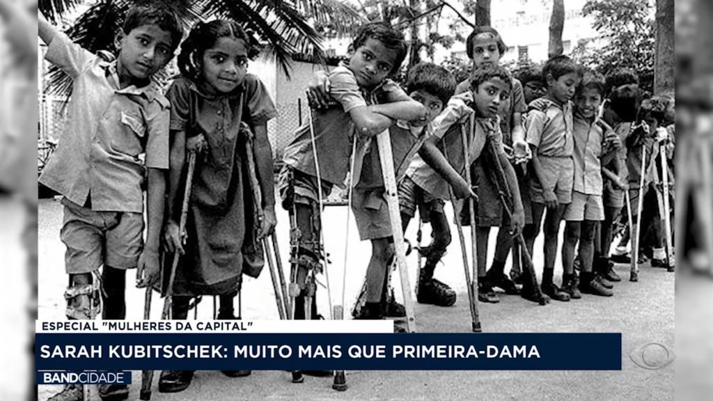 Pacientes infantis do Sarinha na década de 60 (Captura de tela – crédito: TV Band)